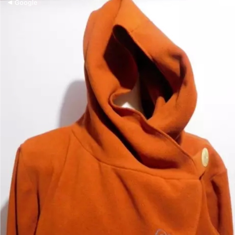 Chic Rust Orange Embroidered Jacket - Picture 3 of 6